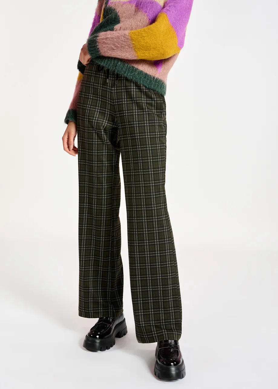 Khaki checked pants