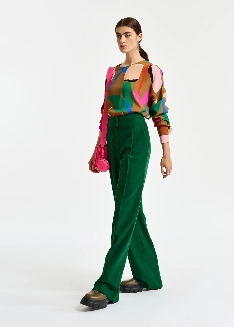 Camel top met grafische print