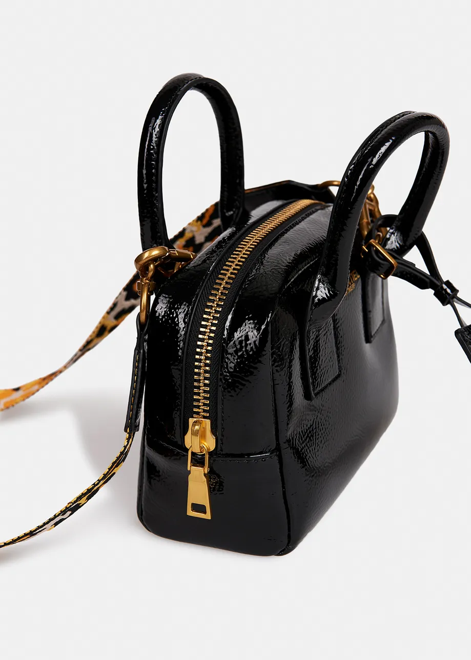 Glossy black mini bag