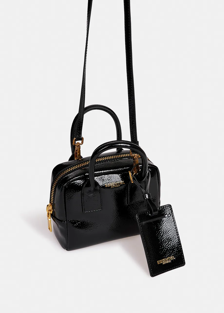 Glossy black mini bag