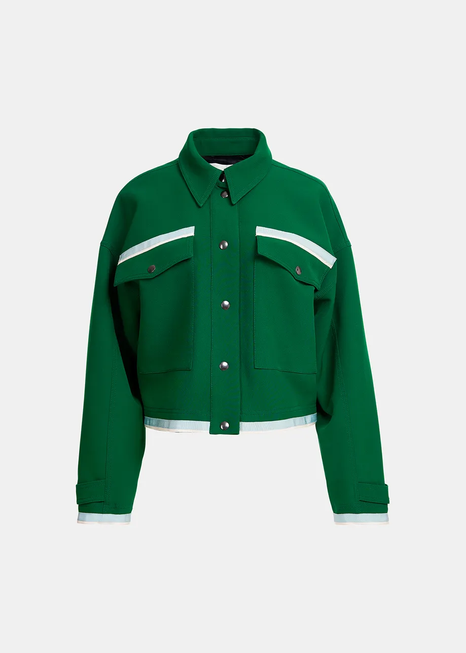 Dark green utility-inspired jacket