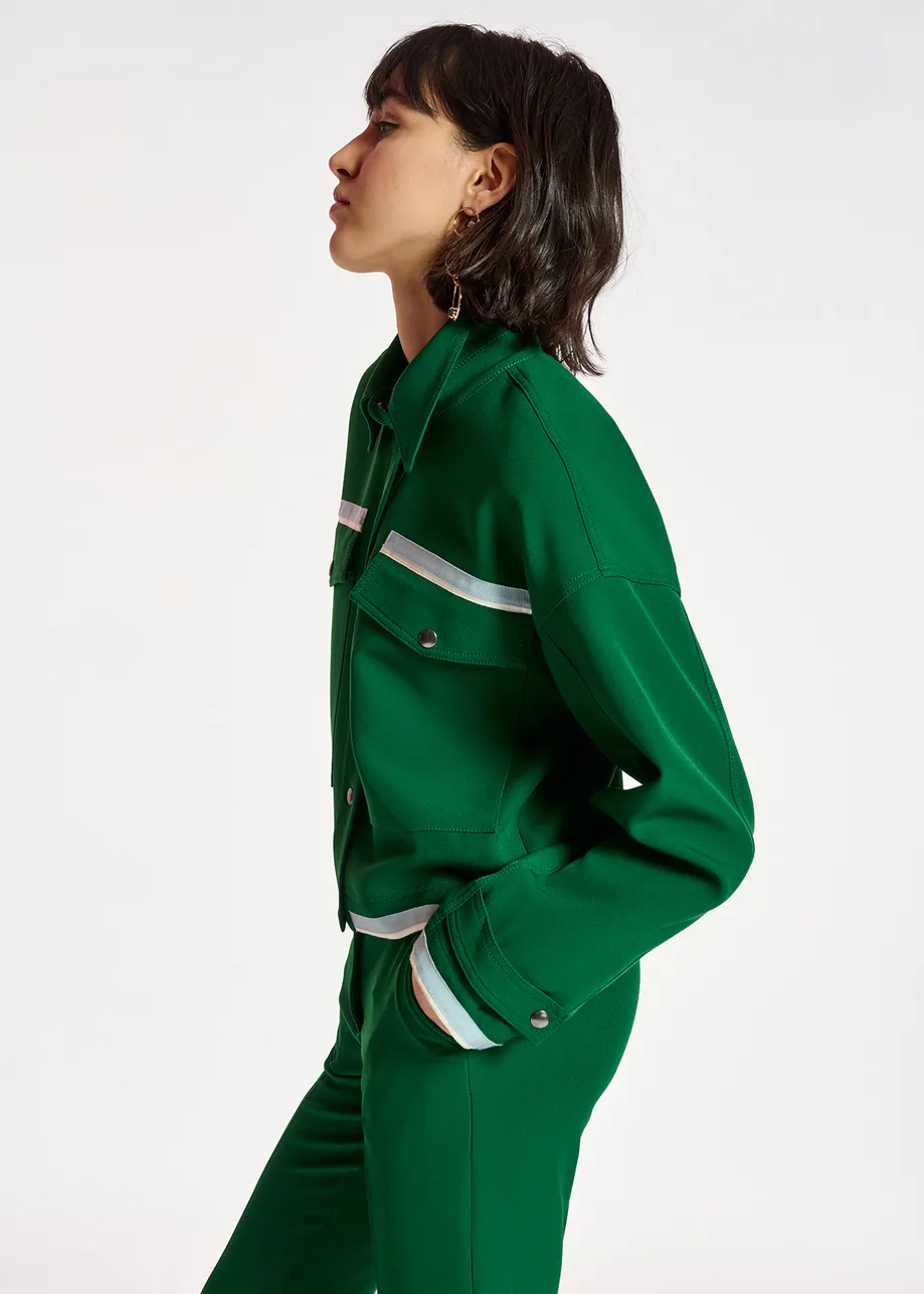 Dark green utility-inspired jacket