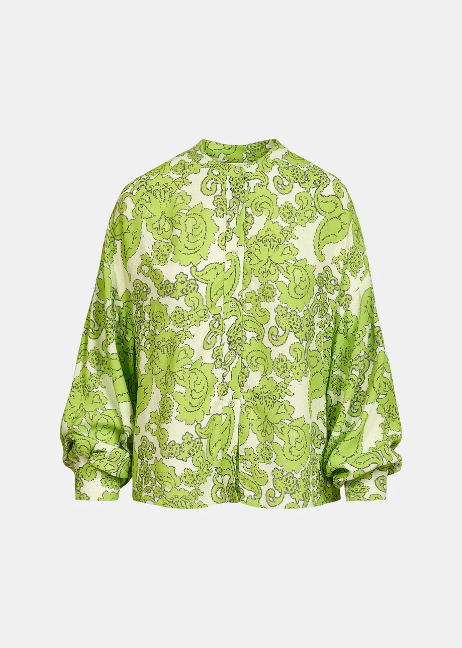 Multicolor floral-print shirt