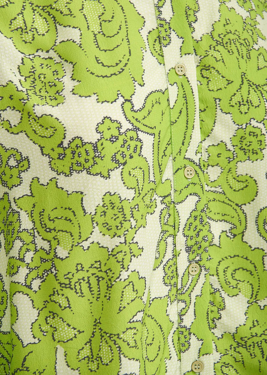 Multicolor floral-print shirt