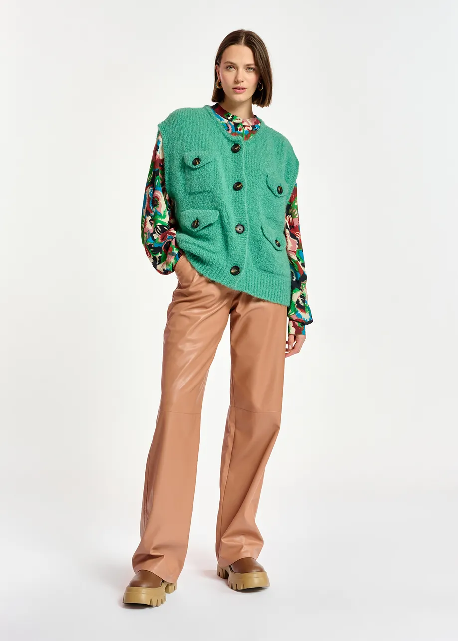 Multicolor floral-print shirt