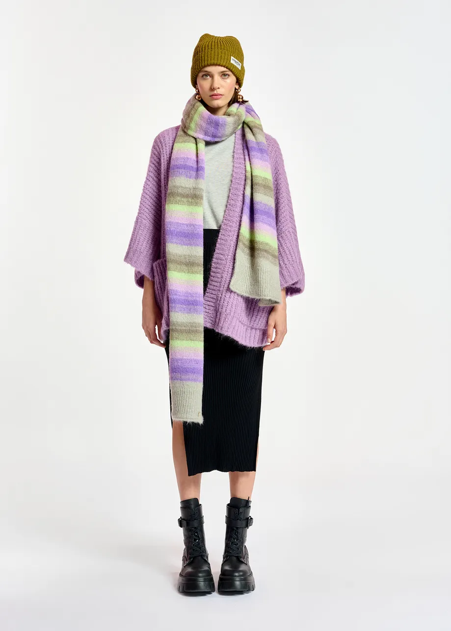 Mauve boxy cut cardigan