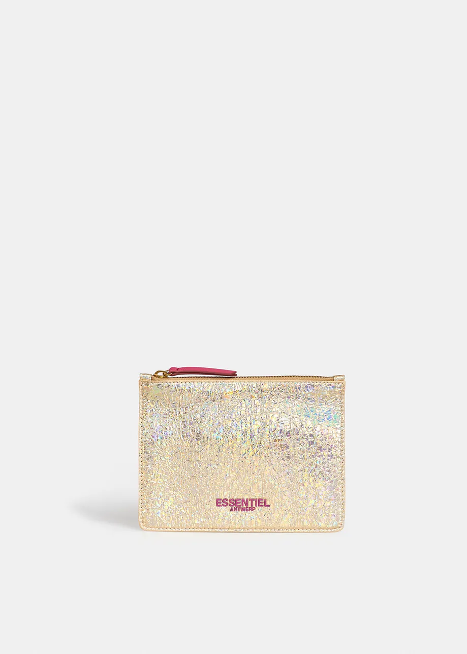 Gold metallic pouch