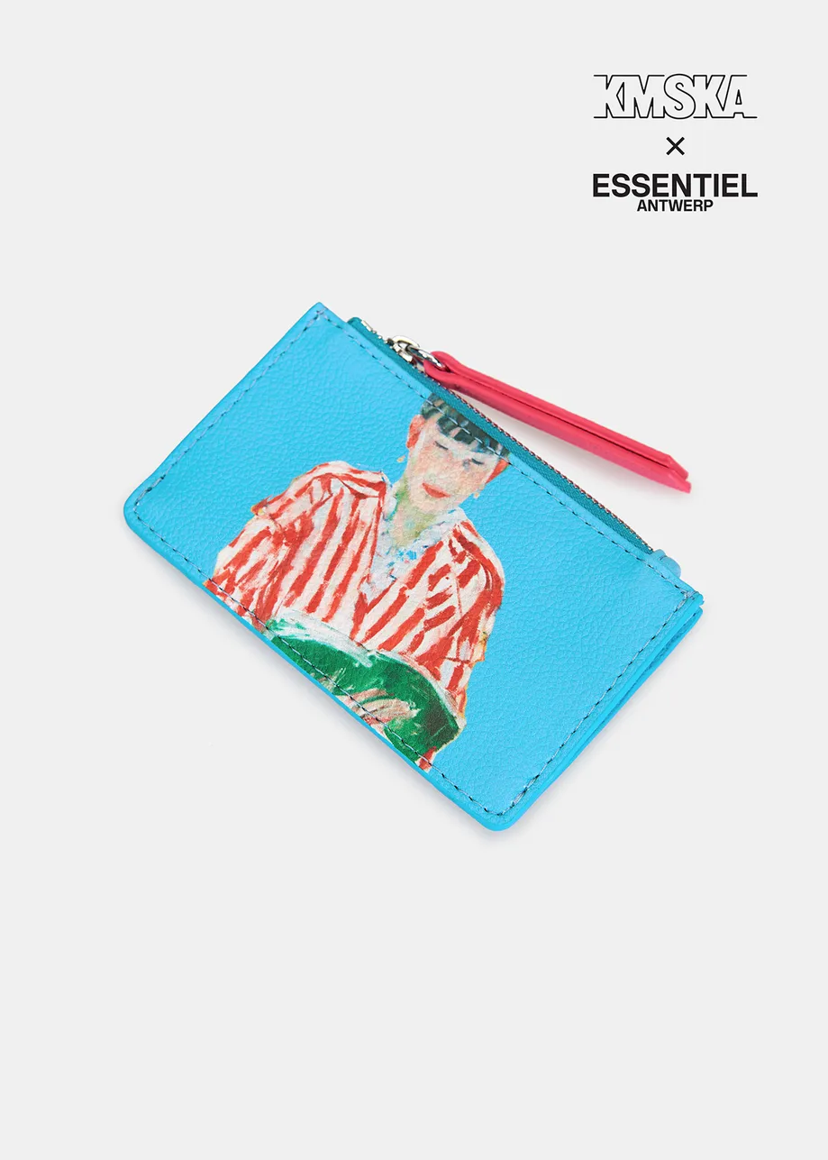 Blue 'Woman Reading' cardholder - collaboration with KMSKA