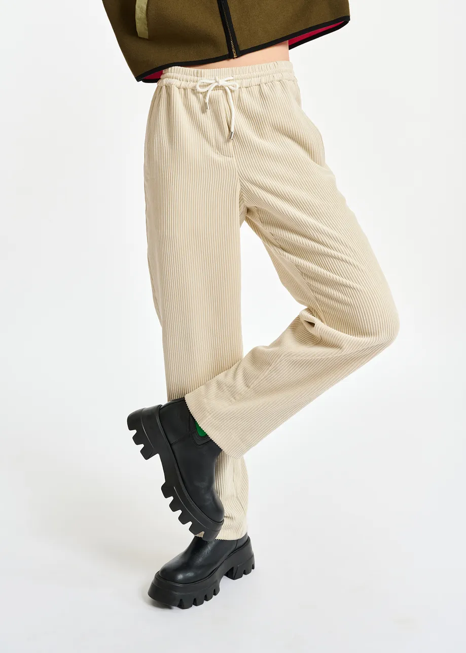 Off-white tapered corduroy pants