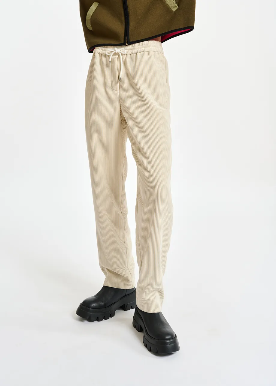 Off-white tapered corduroy pants