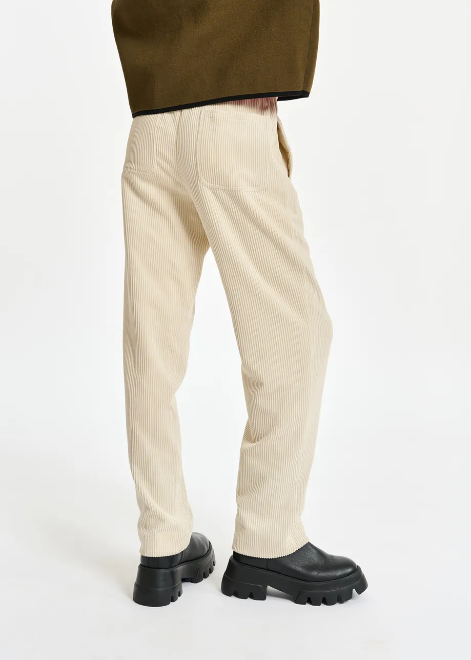 Off-white tapered corduroy pants