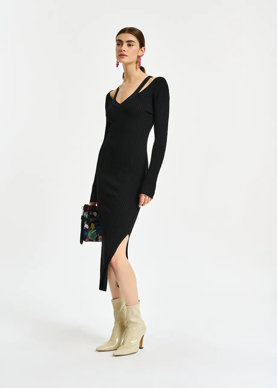 Beige faux patent-leather sock boots