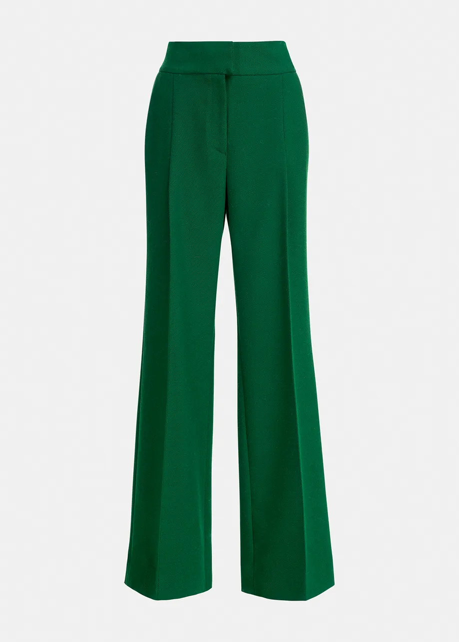 Dark green straight-leg pants