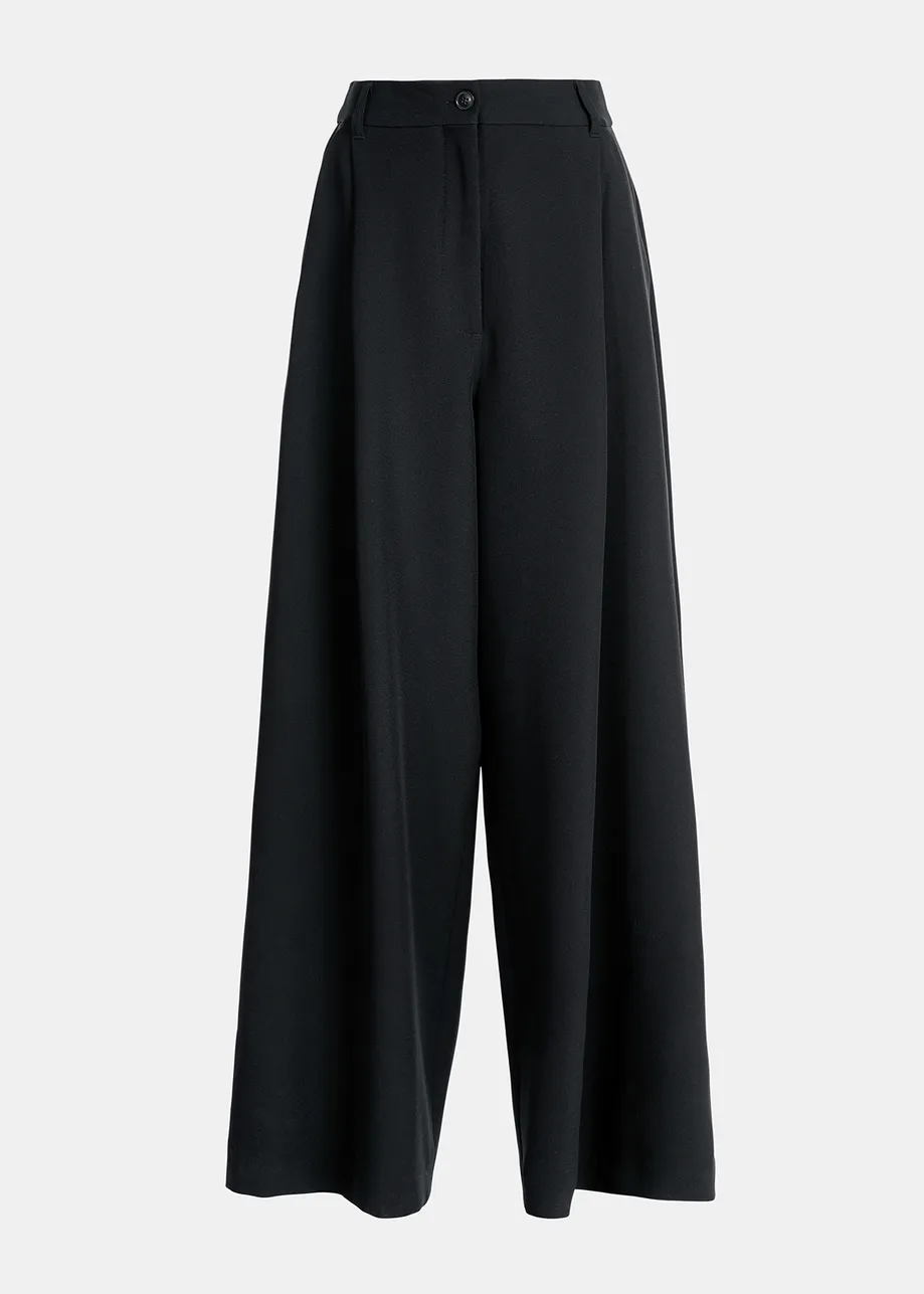 Black wide-leg pants