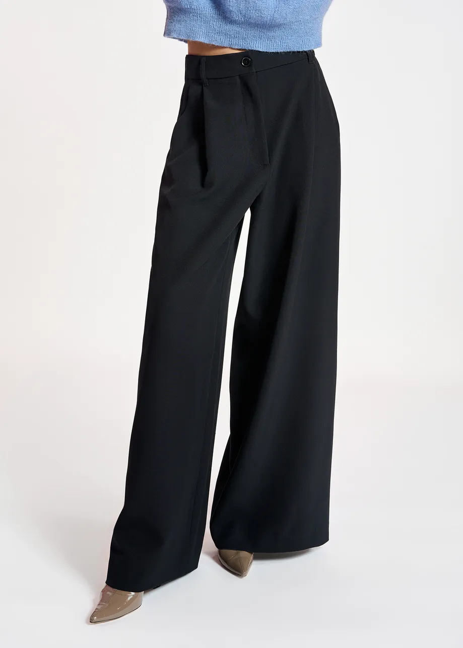 Black wide-leg pants