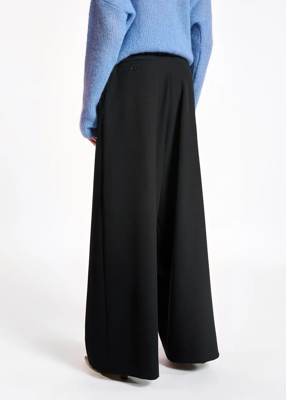 Black wide-leg pants