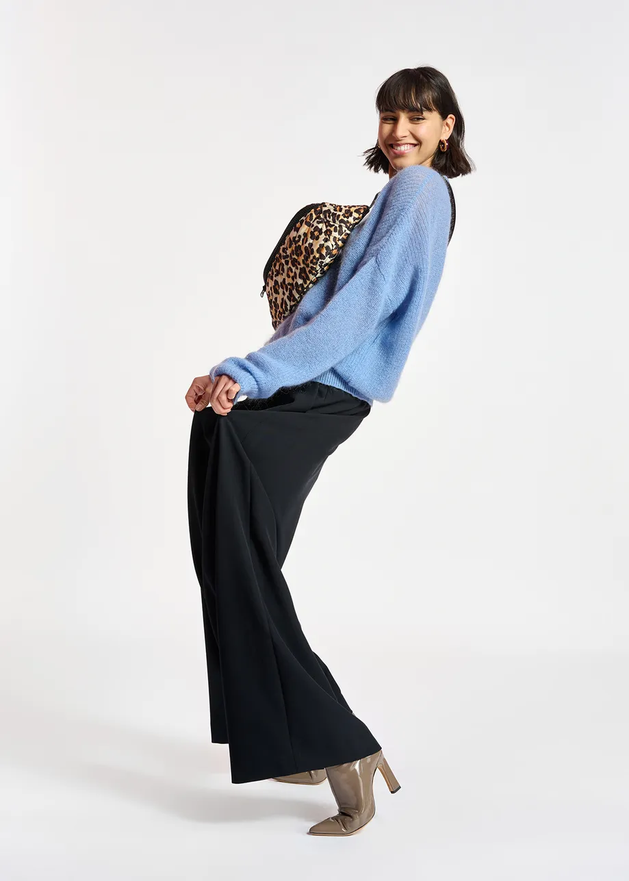 Black wide-leg pants