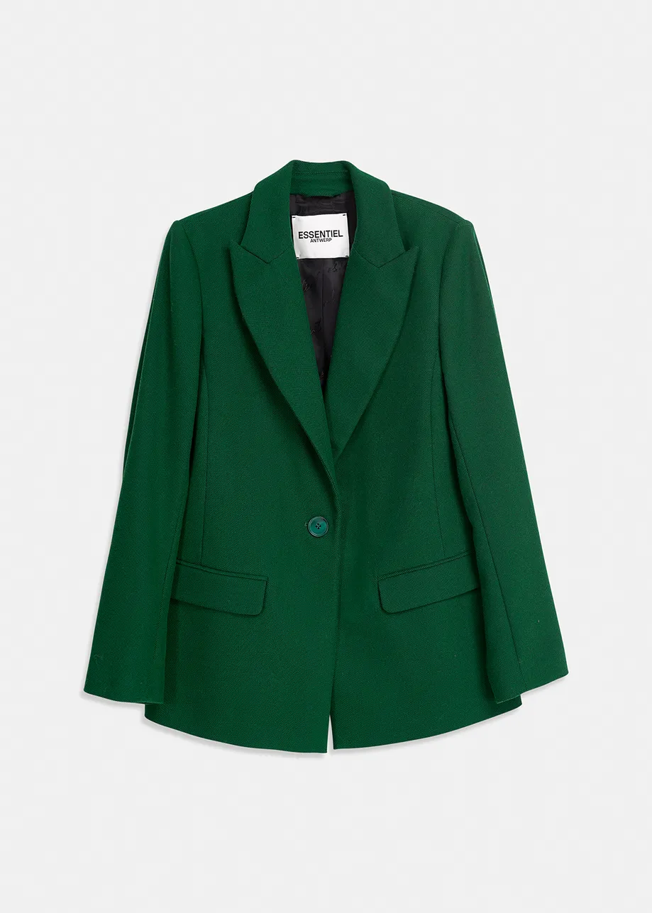 Dark green single-breasted blazer