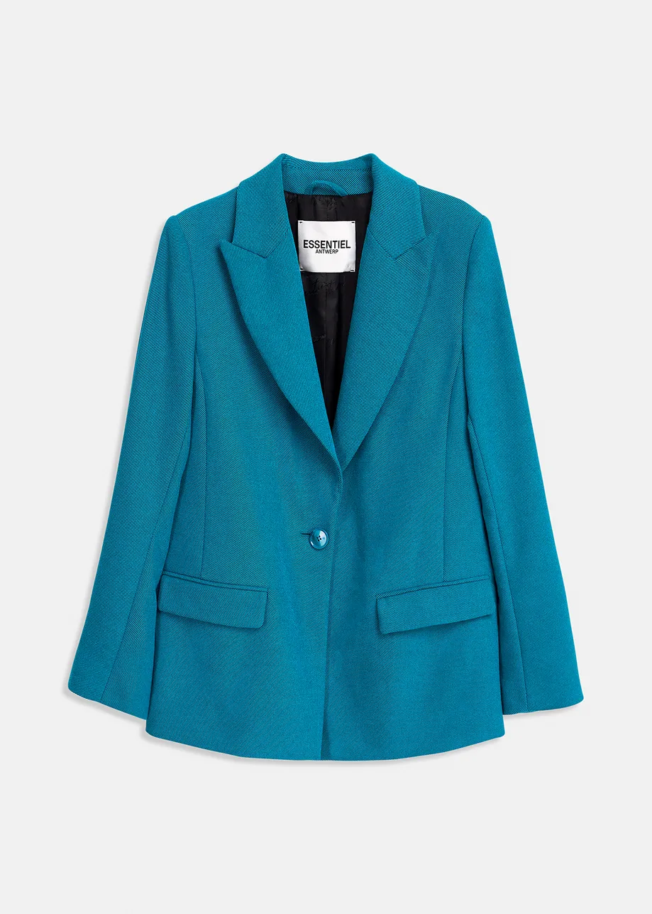 Blue single-breasted blazer