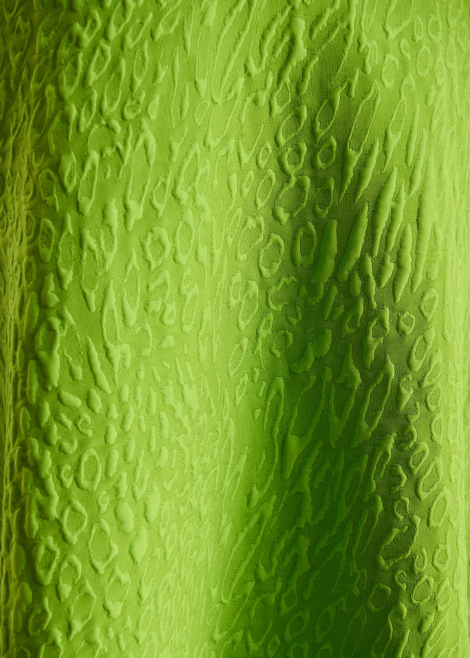 Green jacquard mini dress