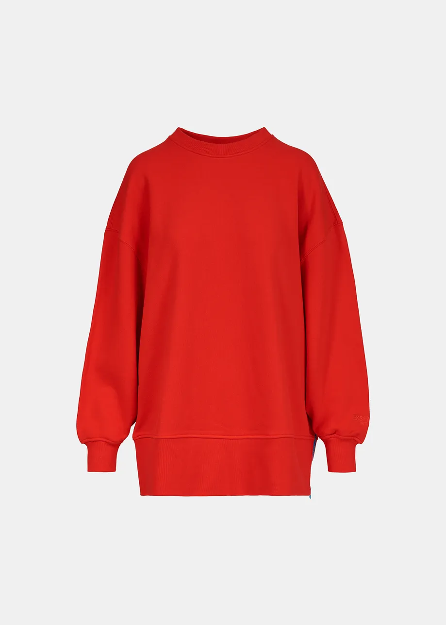 Rotes Boxy-Sweatshirt aus Bio-Baumwolle