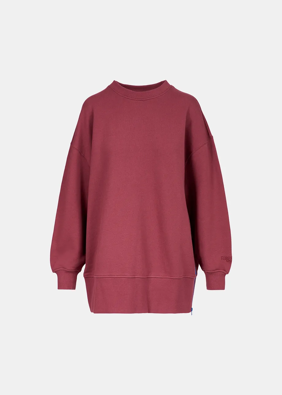 Lila Boxy-Sweatshirt aus Bio-Baumwolle