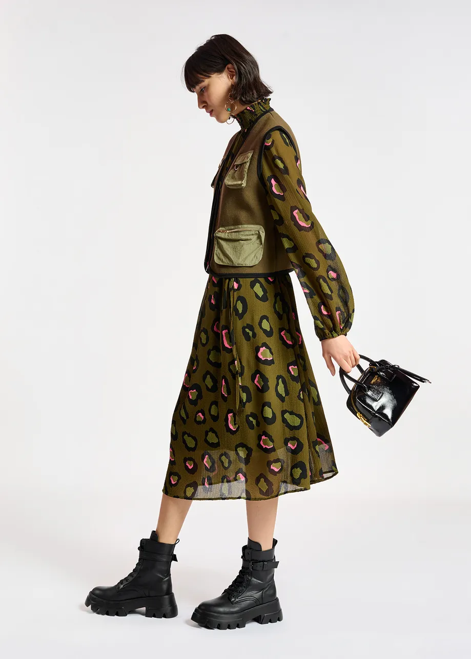 Black lace-up leather boots