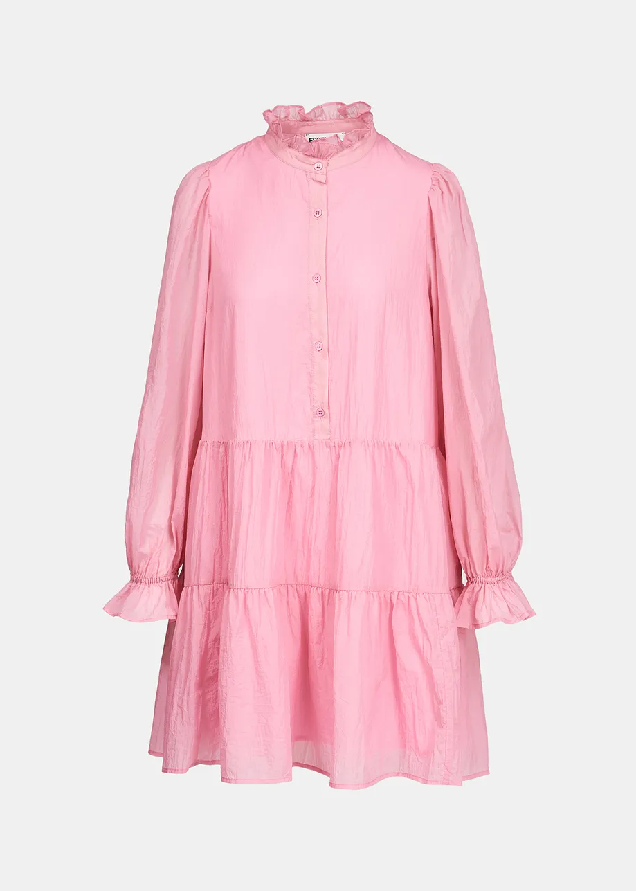 Light pink tiered mini dress