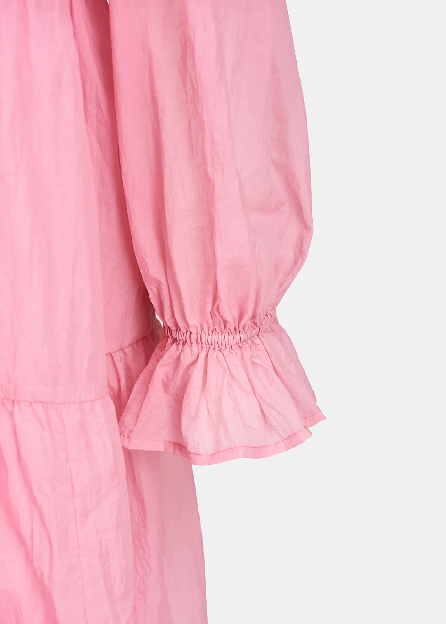 Light pink tiered mini dress