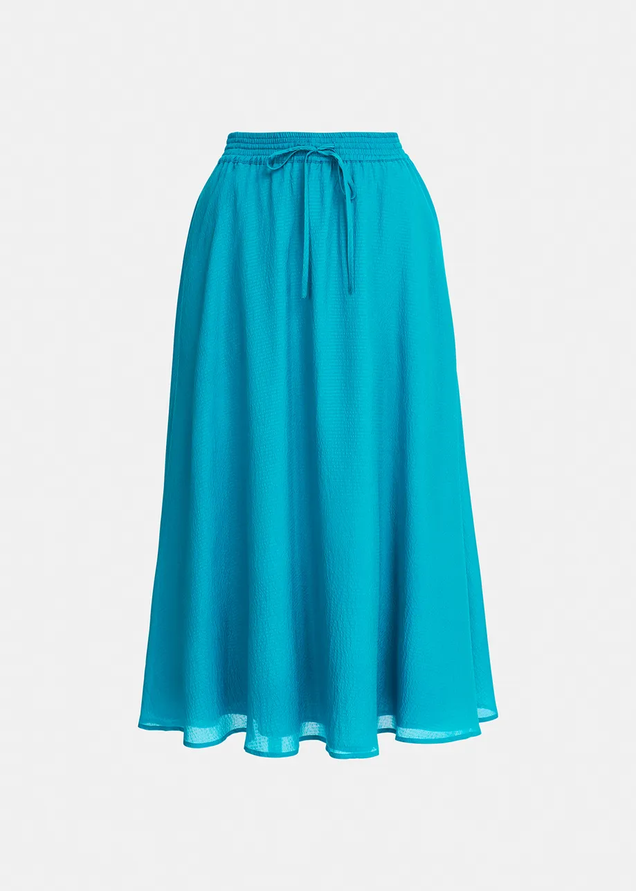 Blue midi skirt