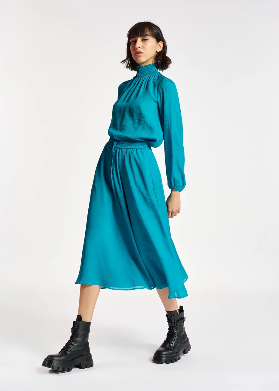 Blue midi skirt