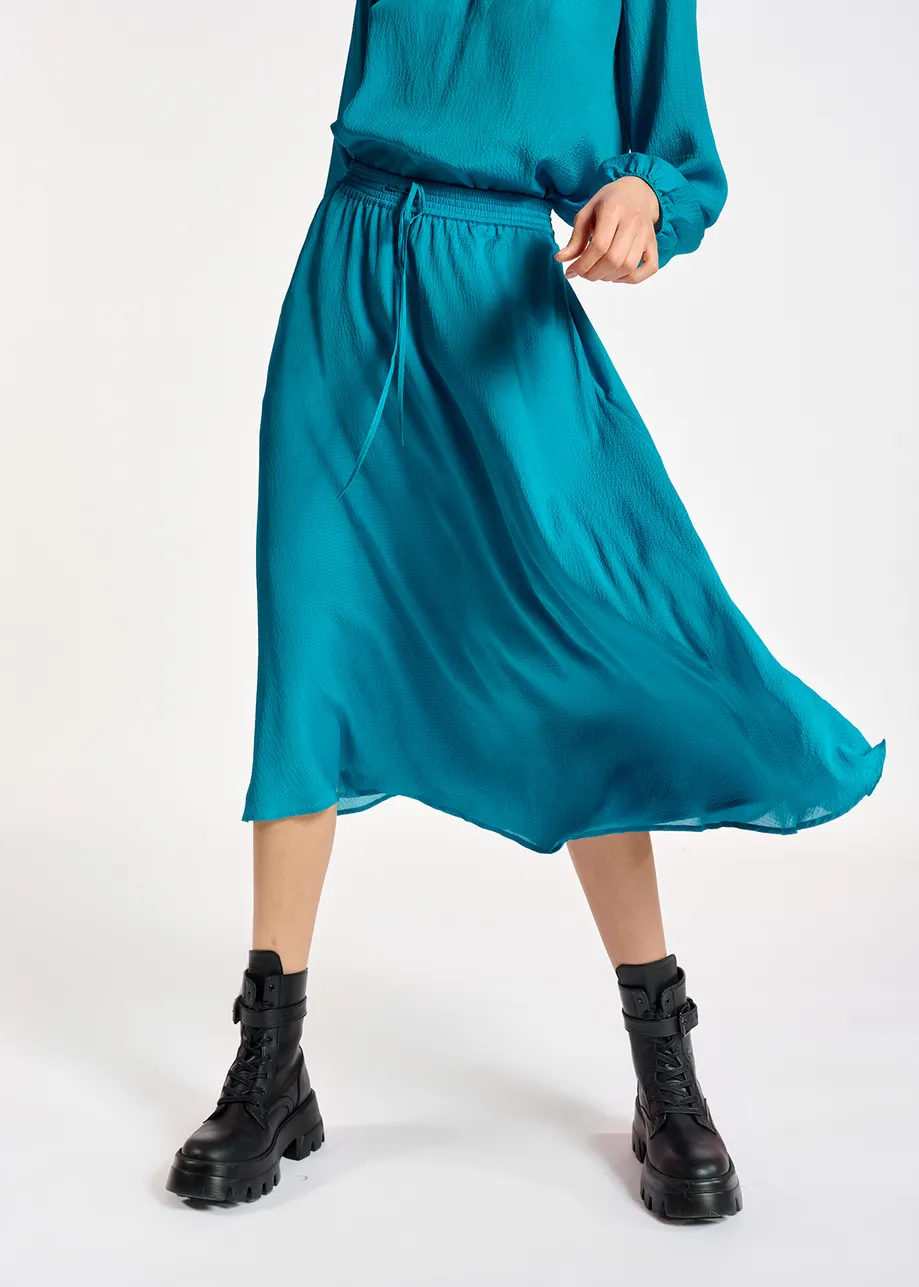 Blue midi skirt