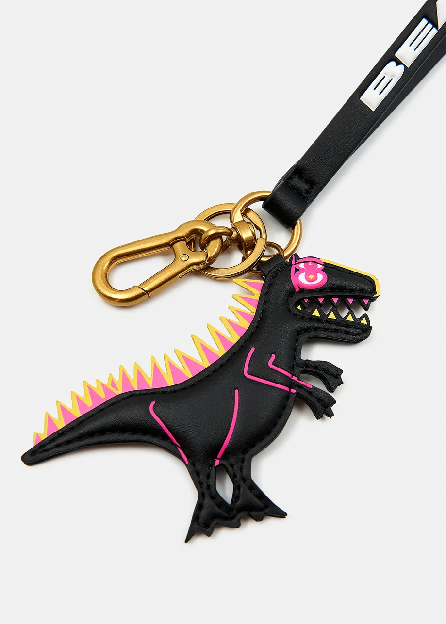 Black, pink and yellow dinosaur keyhanger