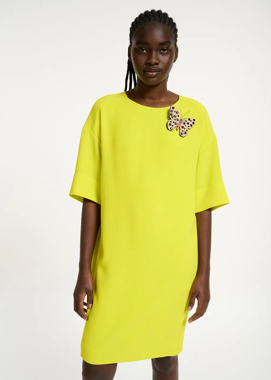 Yellow oversized mini dress