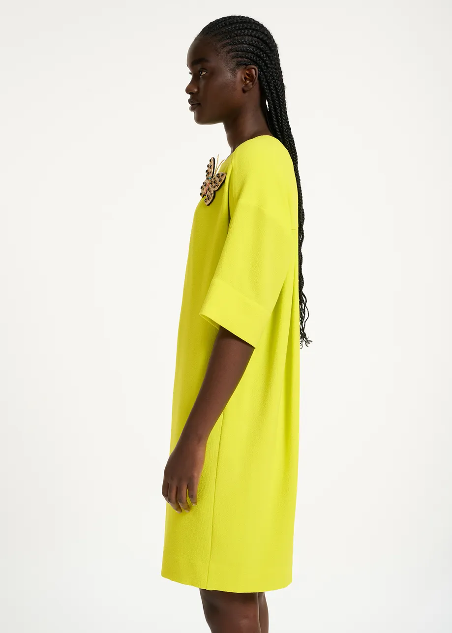 Yellow oversized mini dress