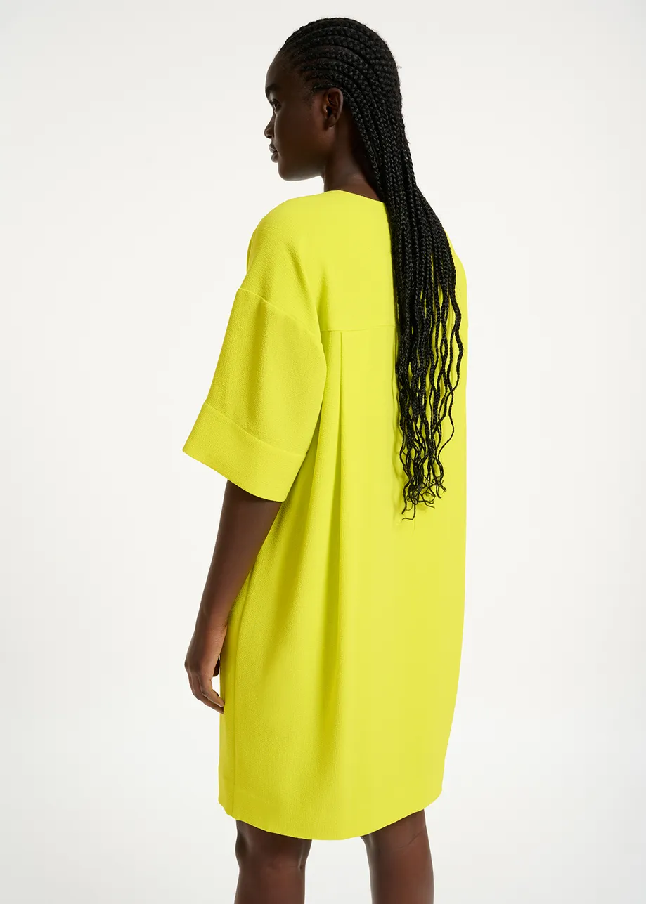 Yellow oversized mini dress