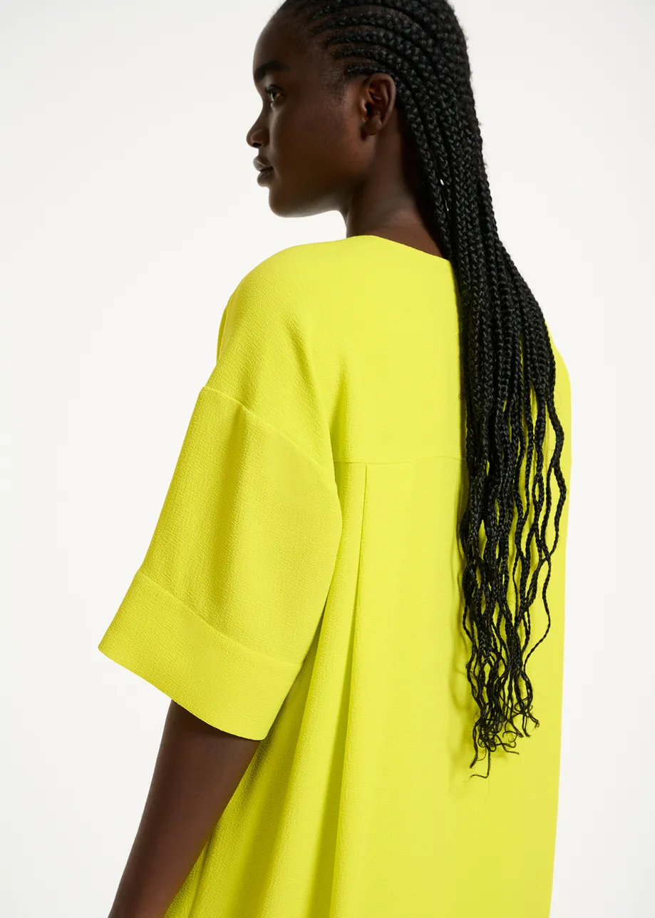 Yellow oversized mini dress