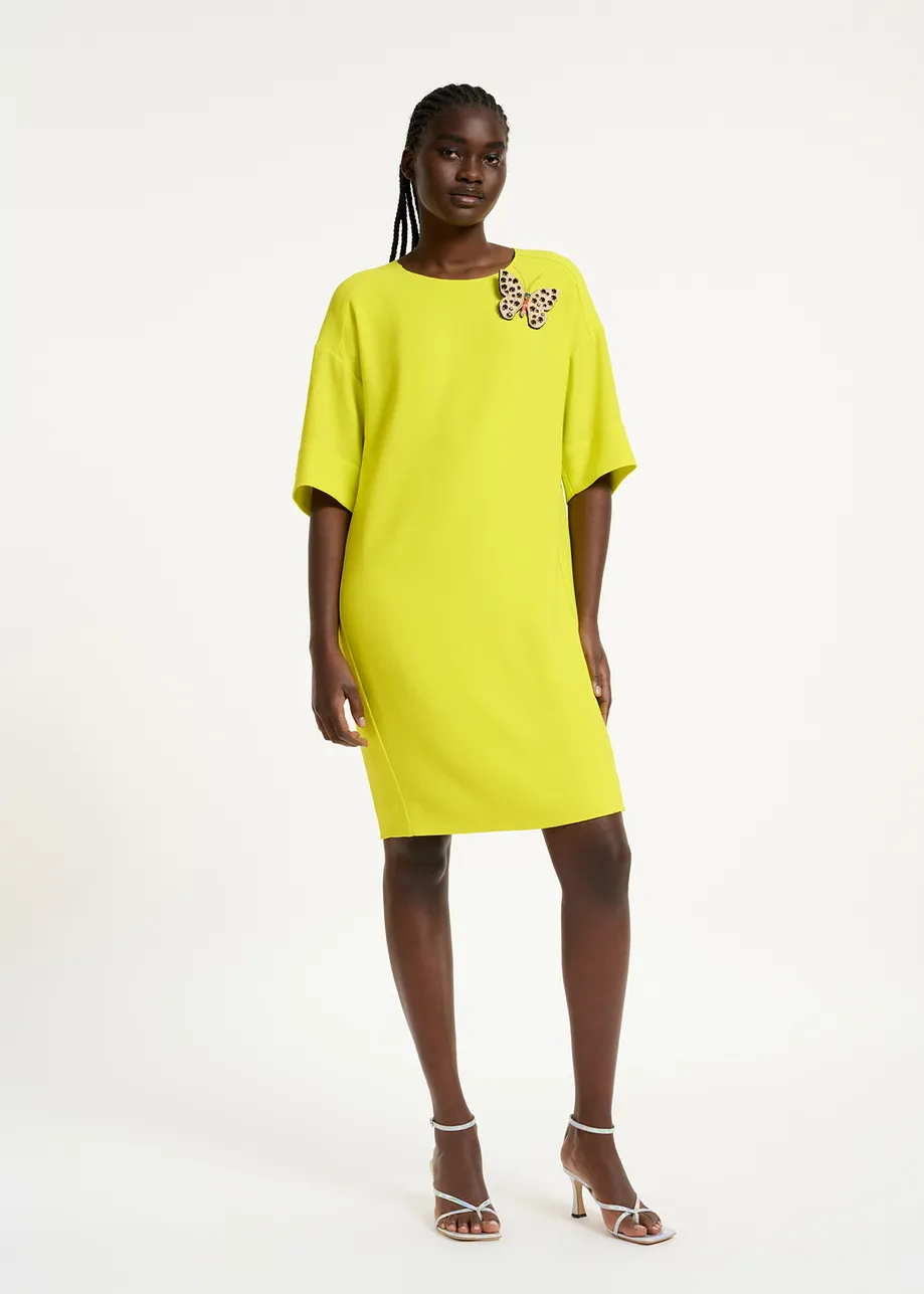 Yellow oversized mini dress