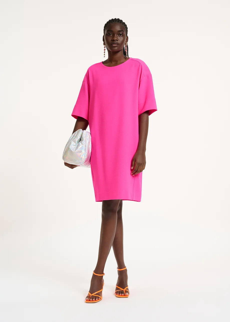 Pink oversized mini dress