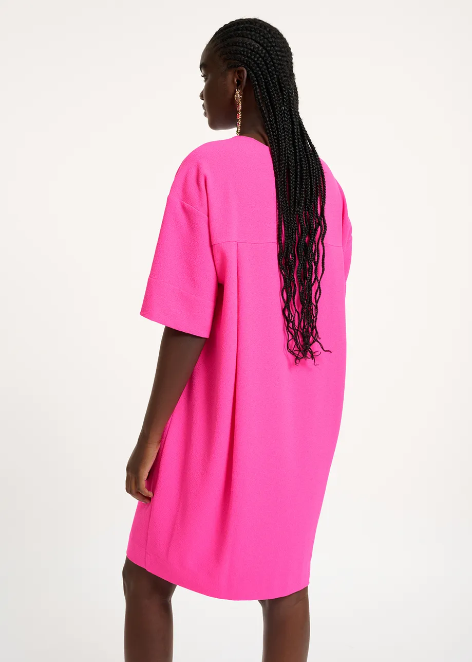Pink oversized mini dress
