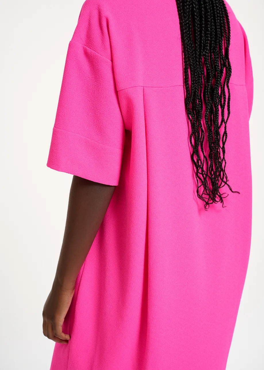Pink oversized mini dress