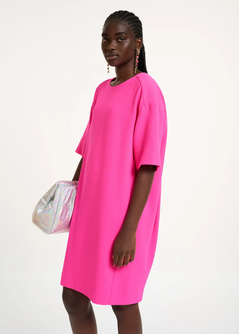 Pink oversized mini dress