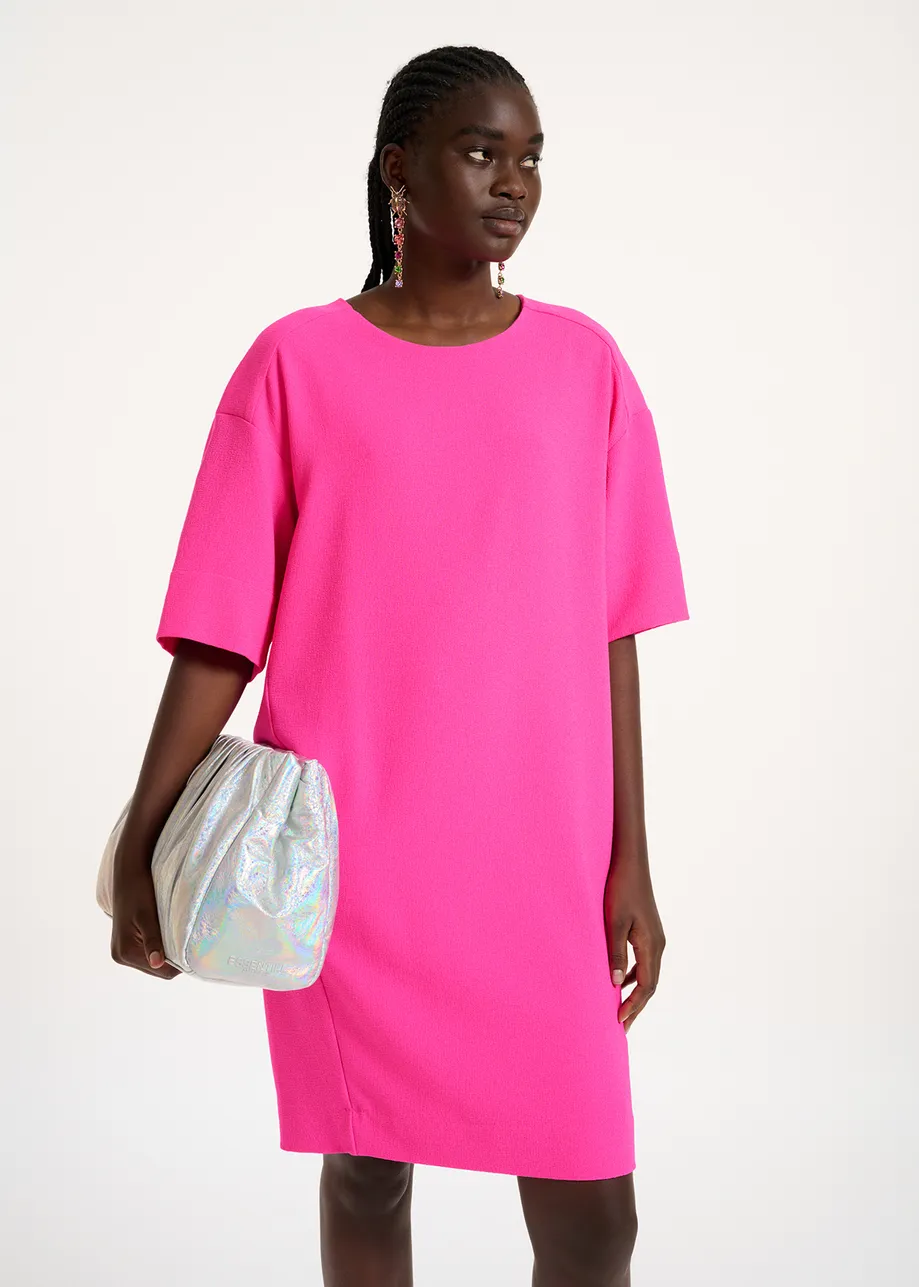 Pink oversized mini dress