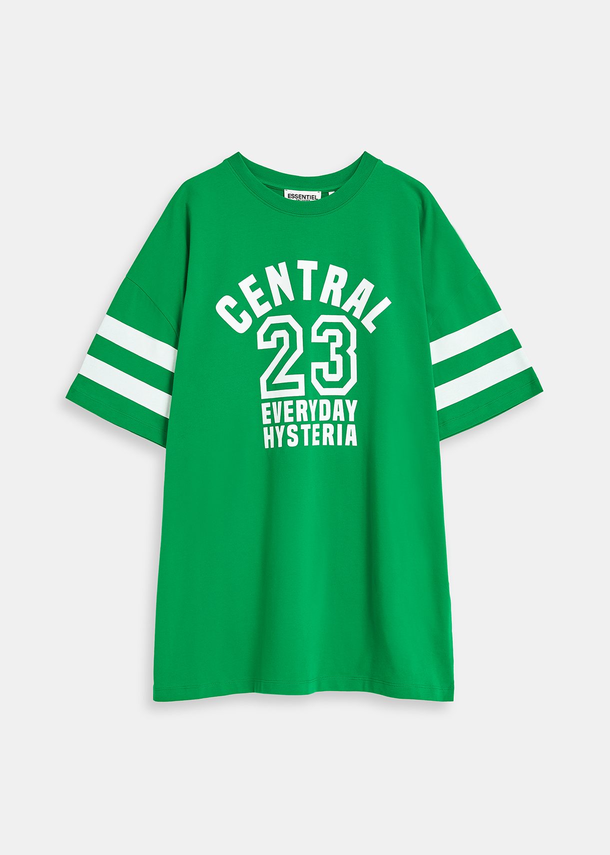 Groen varsity T-shirt van biokatoen