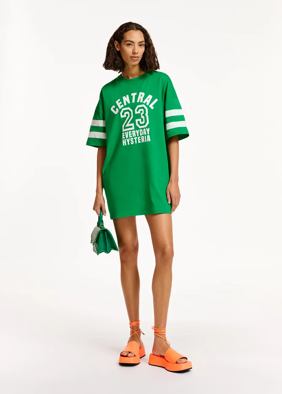 T-shirt varsity en coton bio vert