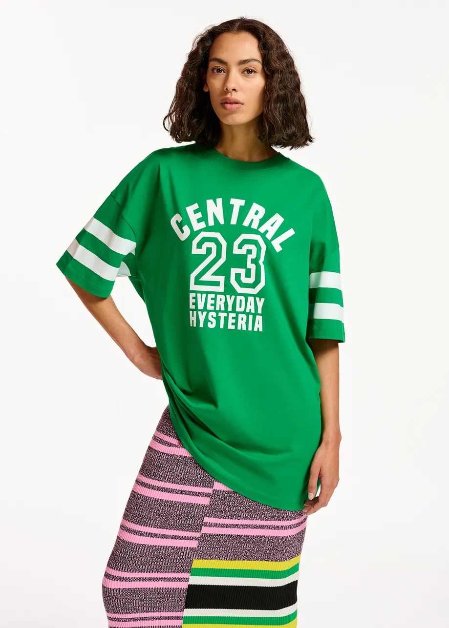 T-shirt varsity en coton bio vert