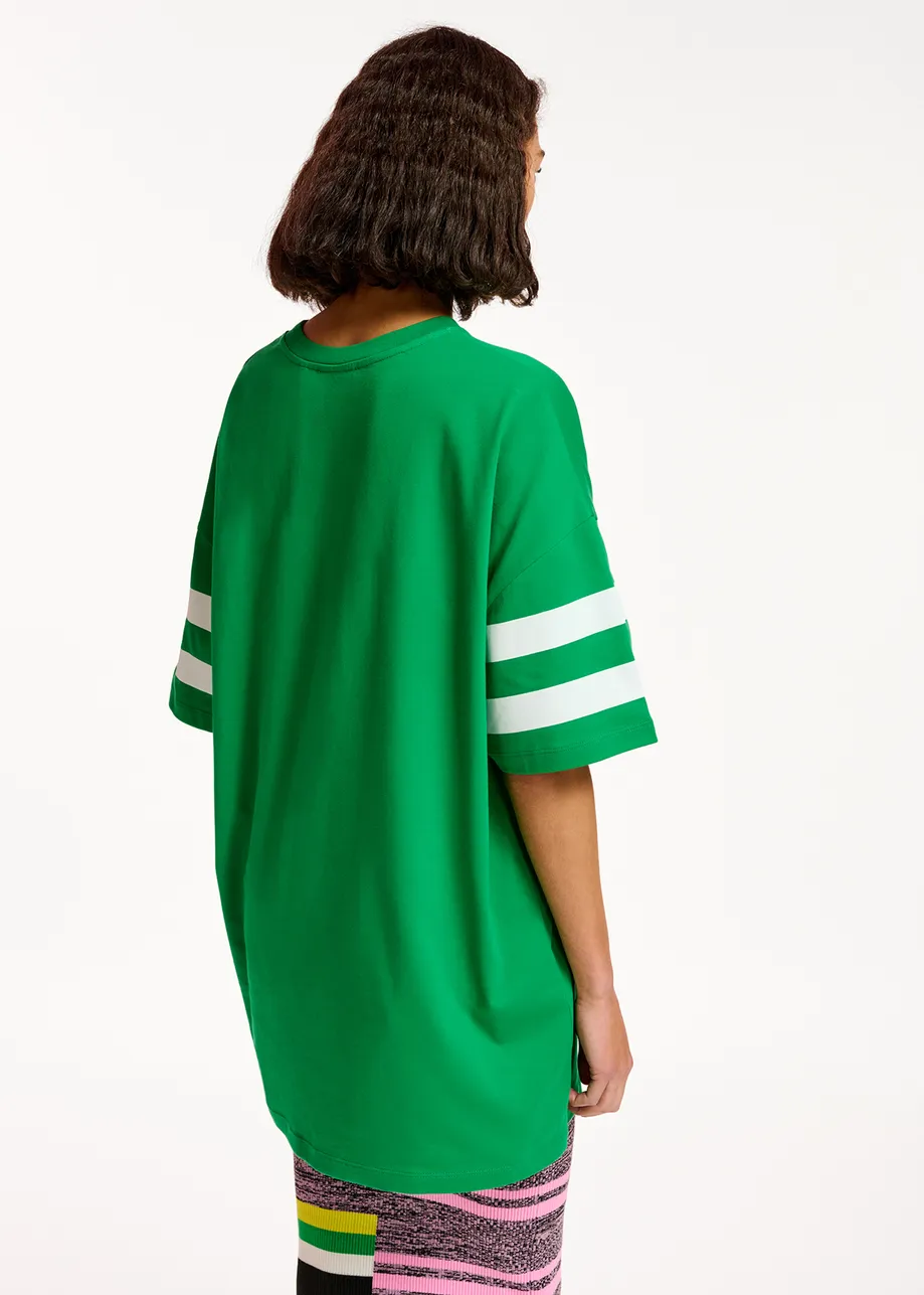 T-shirt varsity en coton bio vert