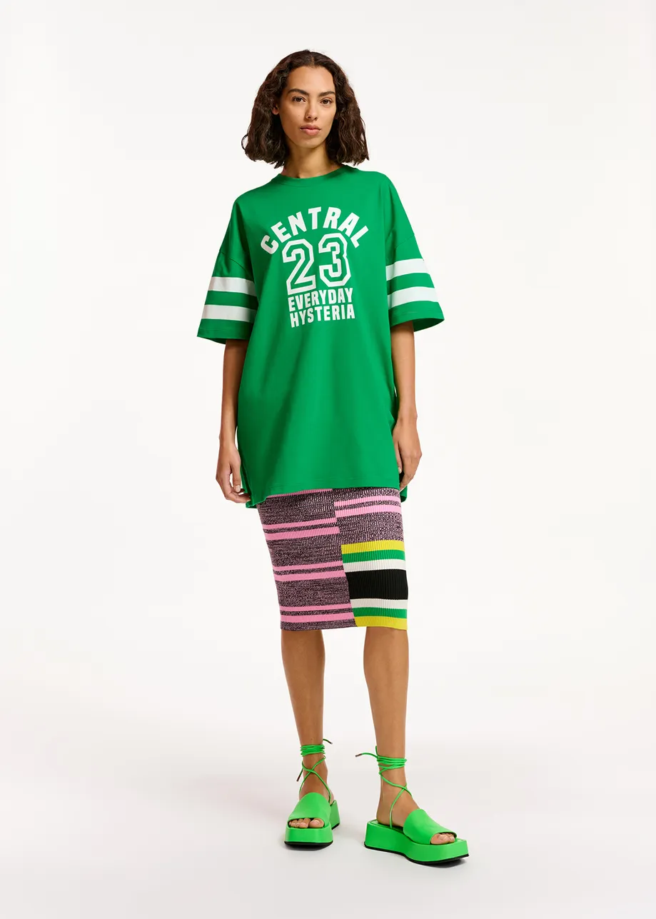 T-shirt varsity en coton bio vert