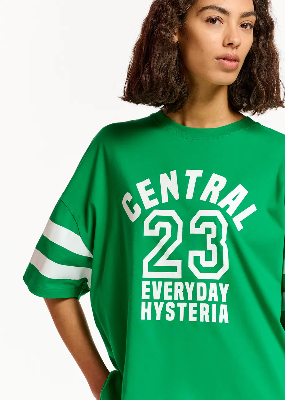 T-shirt varsity en coton bio vert