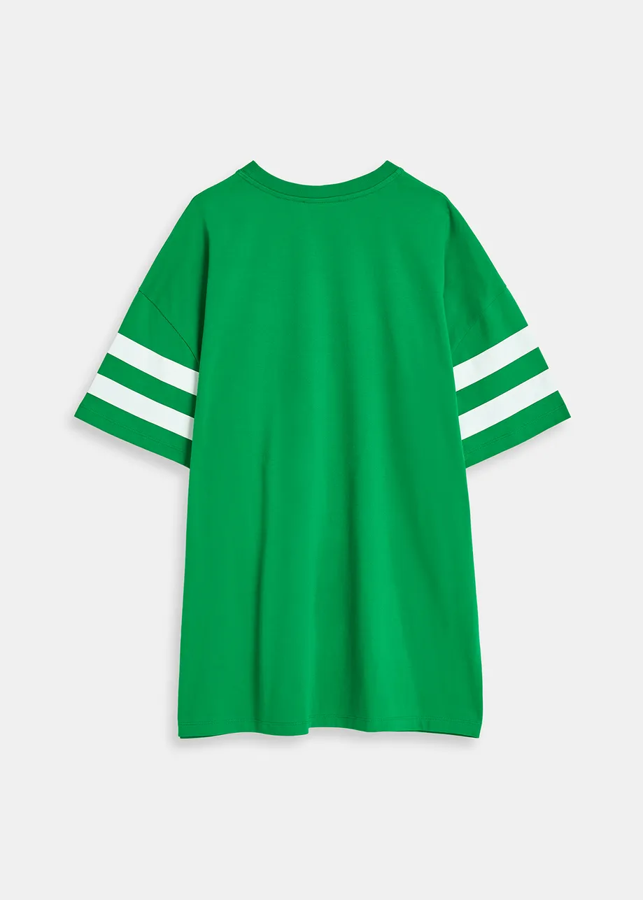 T-shirt varsity en coton bio vert